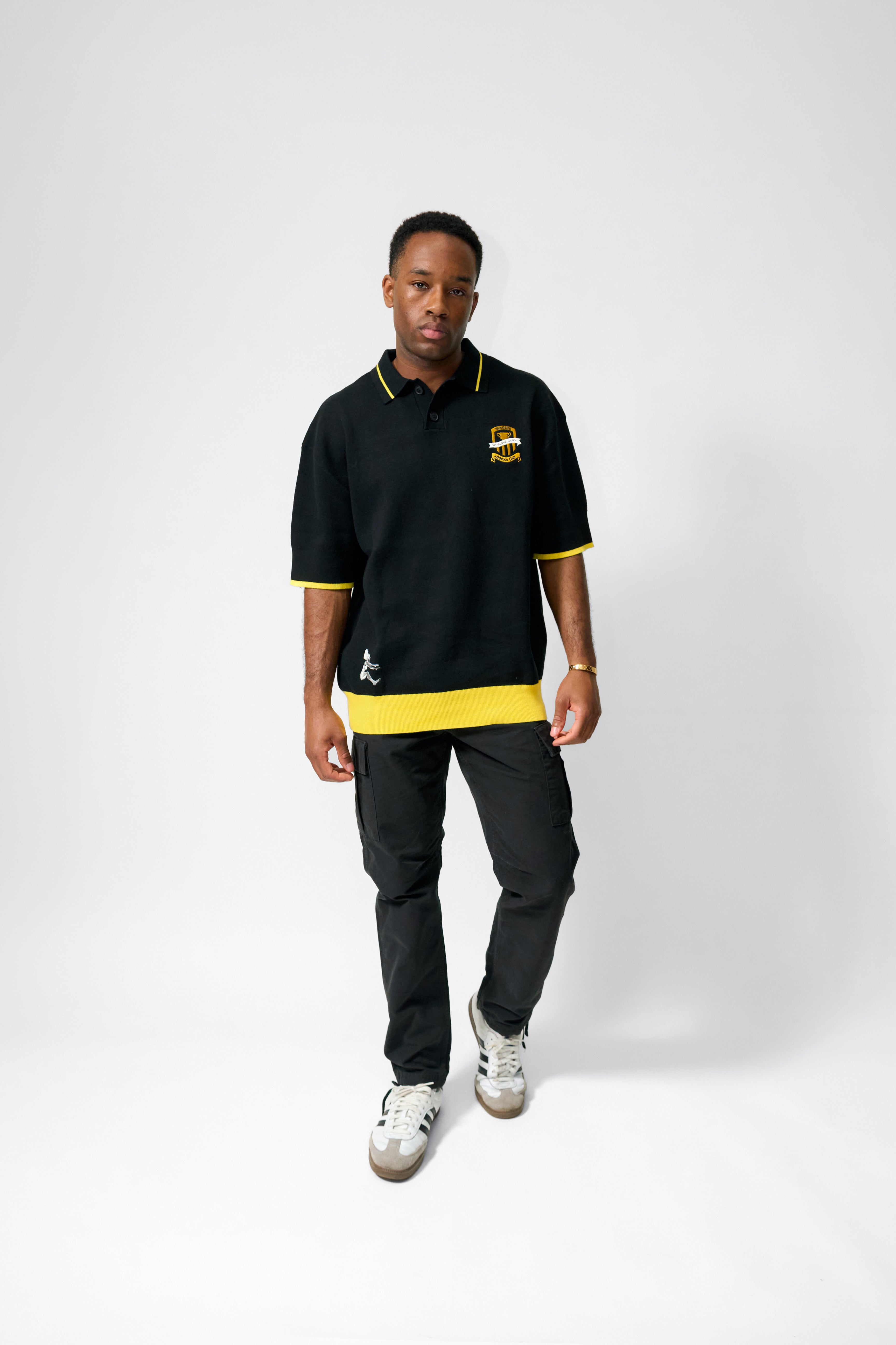 LONG JUMP EMBROIDERED KNITTED POLO