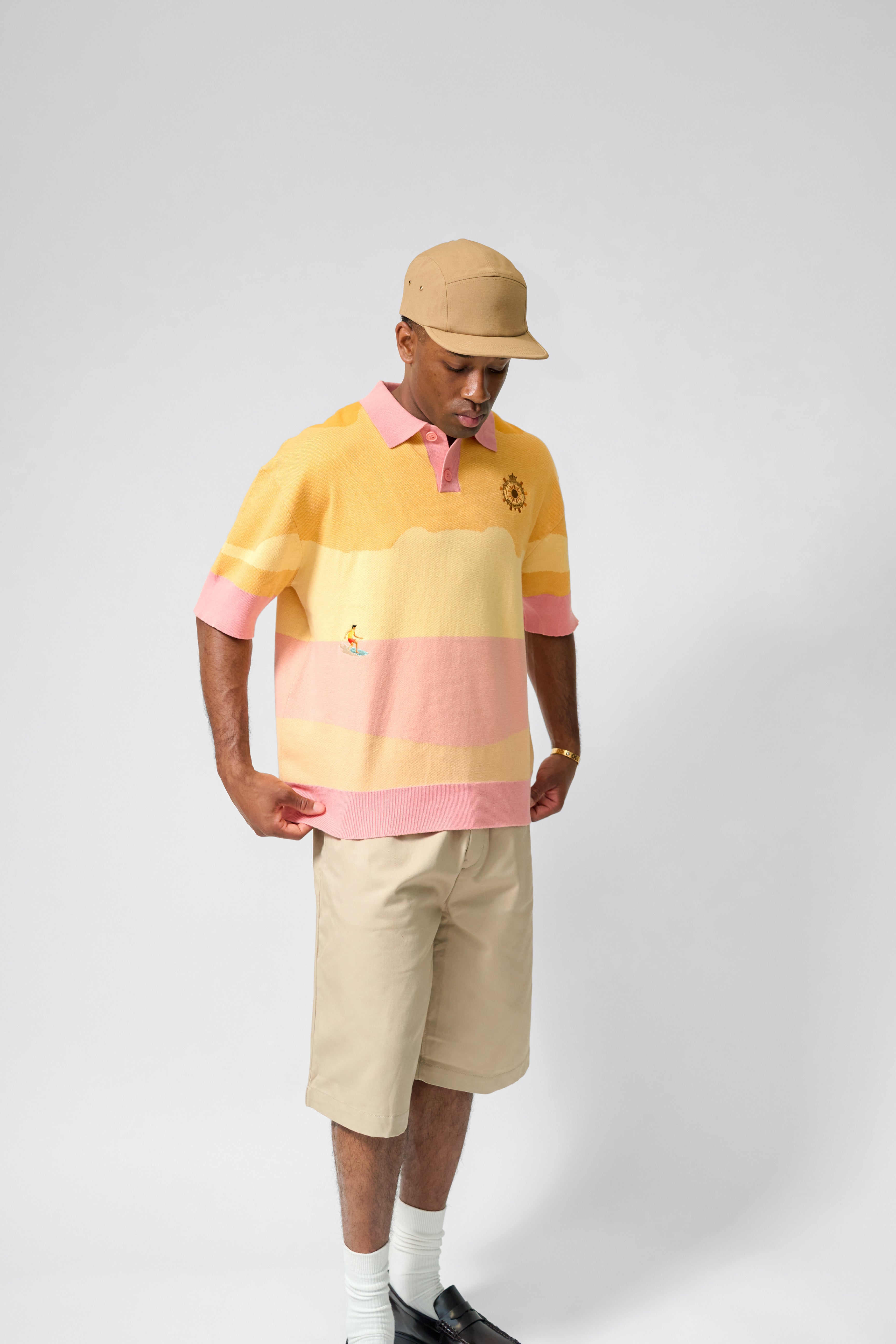 SURFER EMBROIDERED KNITTED POLO