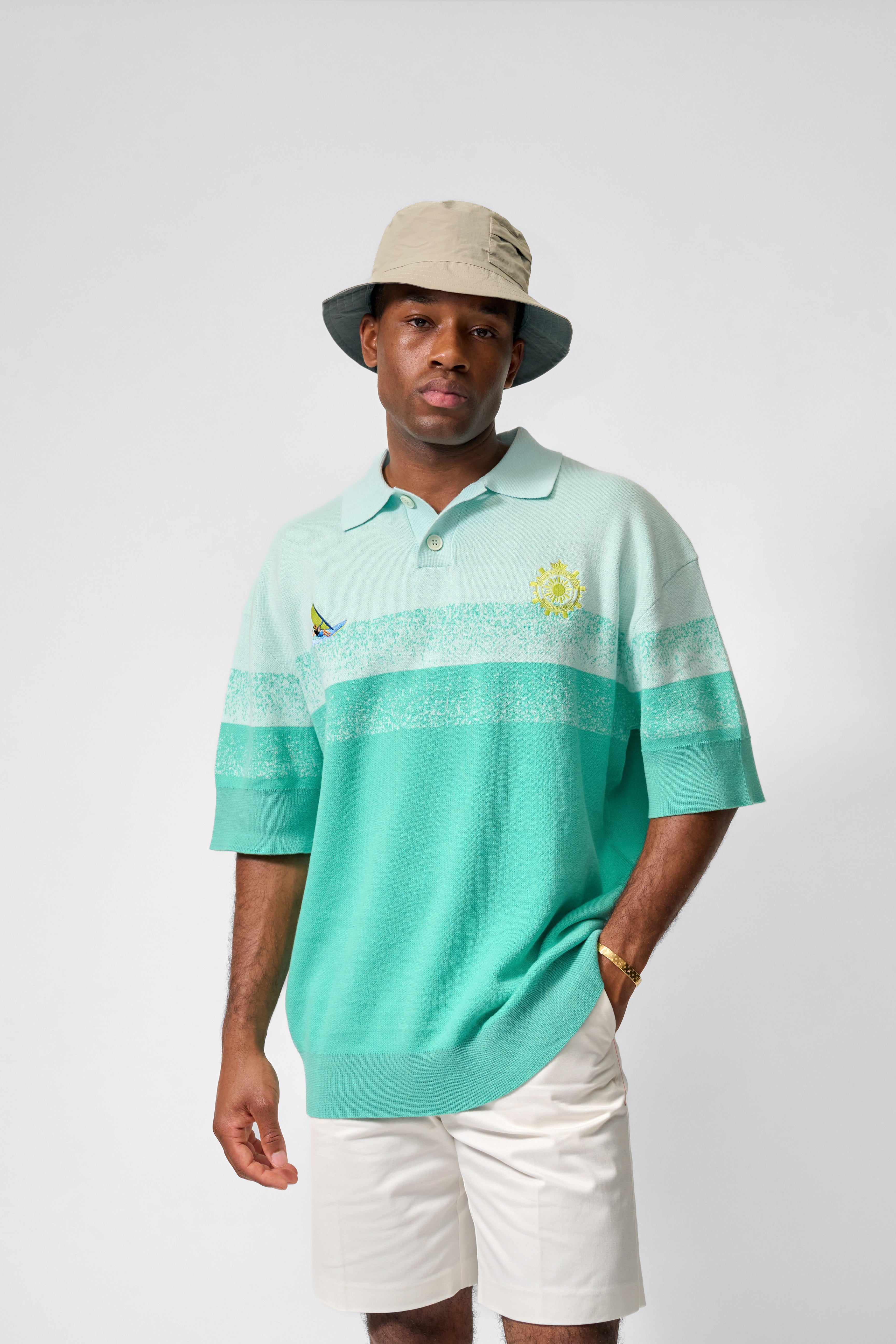 W'SURF EMBROIDERED KNITTED POLO