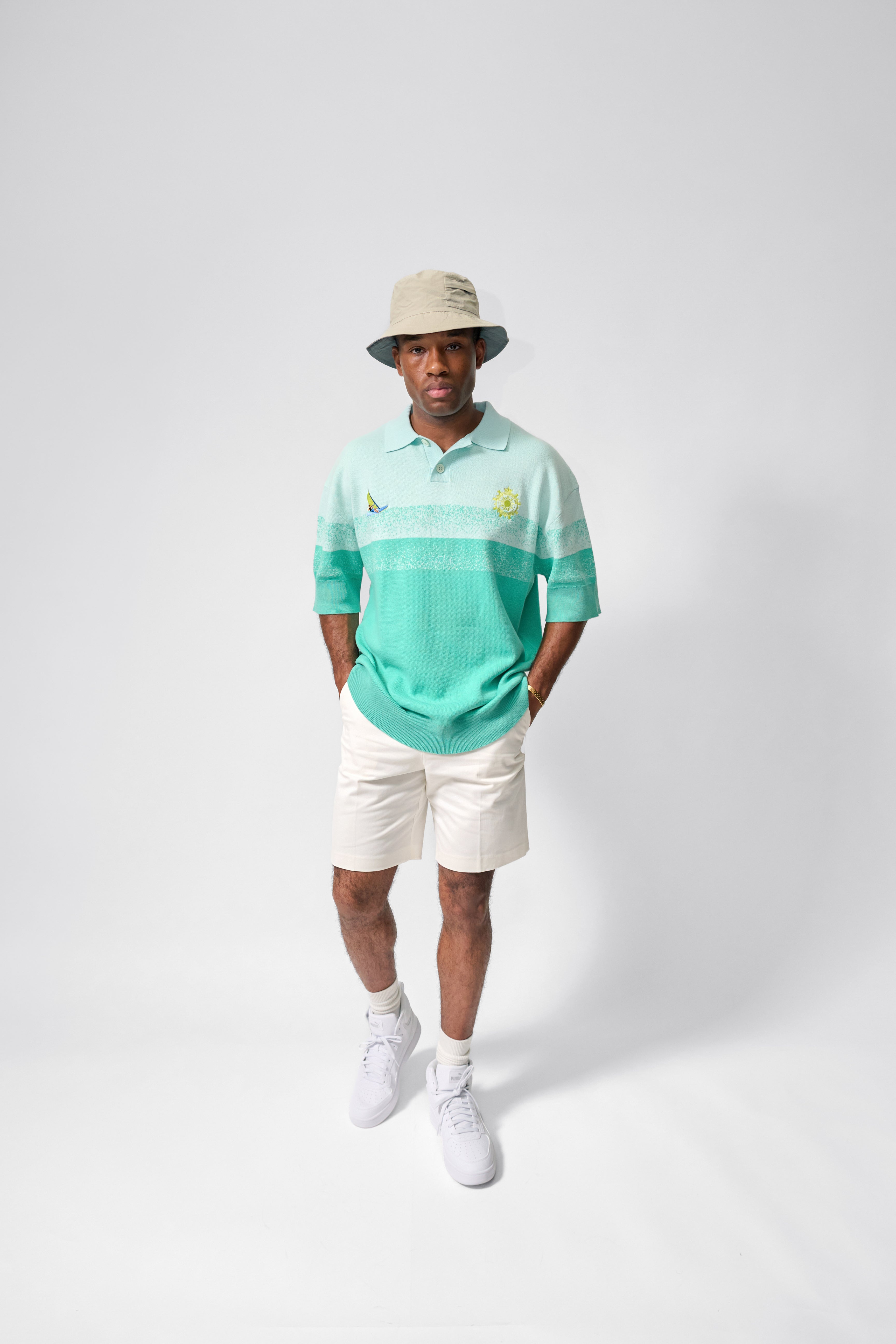 W'SURF EMBROIDERED KNITTED POLO