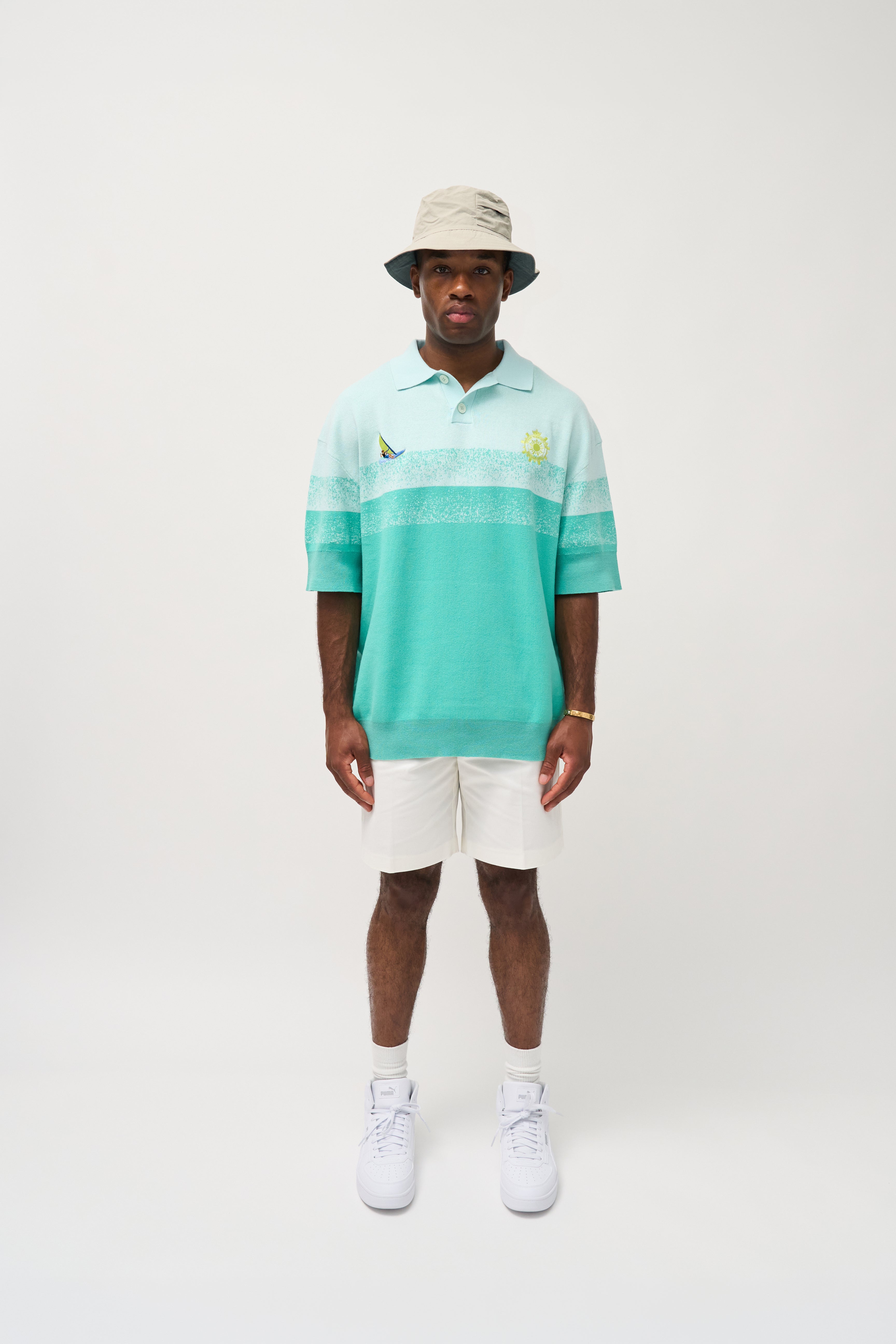 W'SURF EMBROIDERED KNITTED POLO