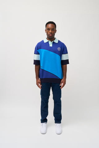 ‘SCUBA’ INTARSIA EMBROIDERED KNITTED POLO