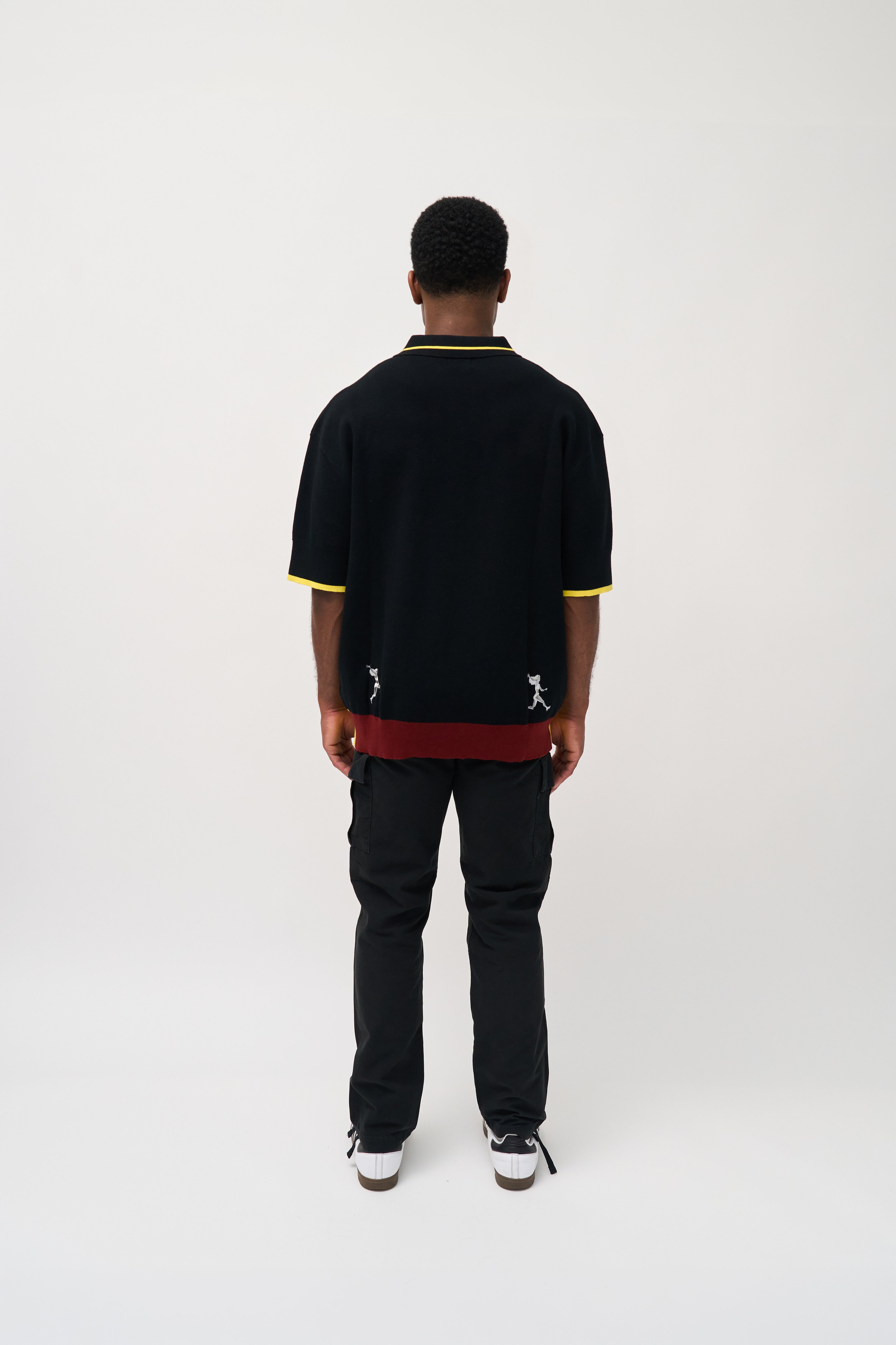 LONG JUMP EMBROIDERED KNITTED POLO