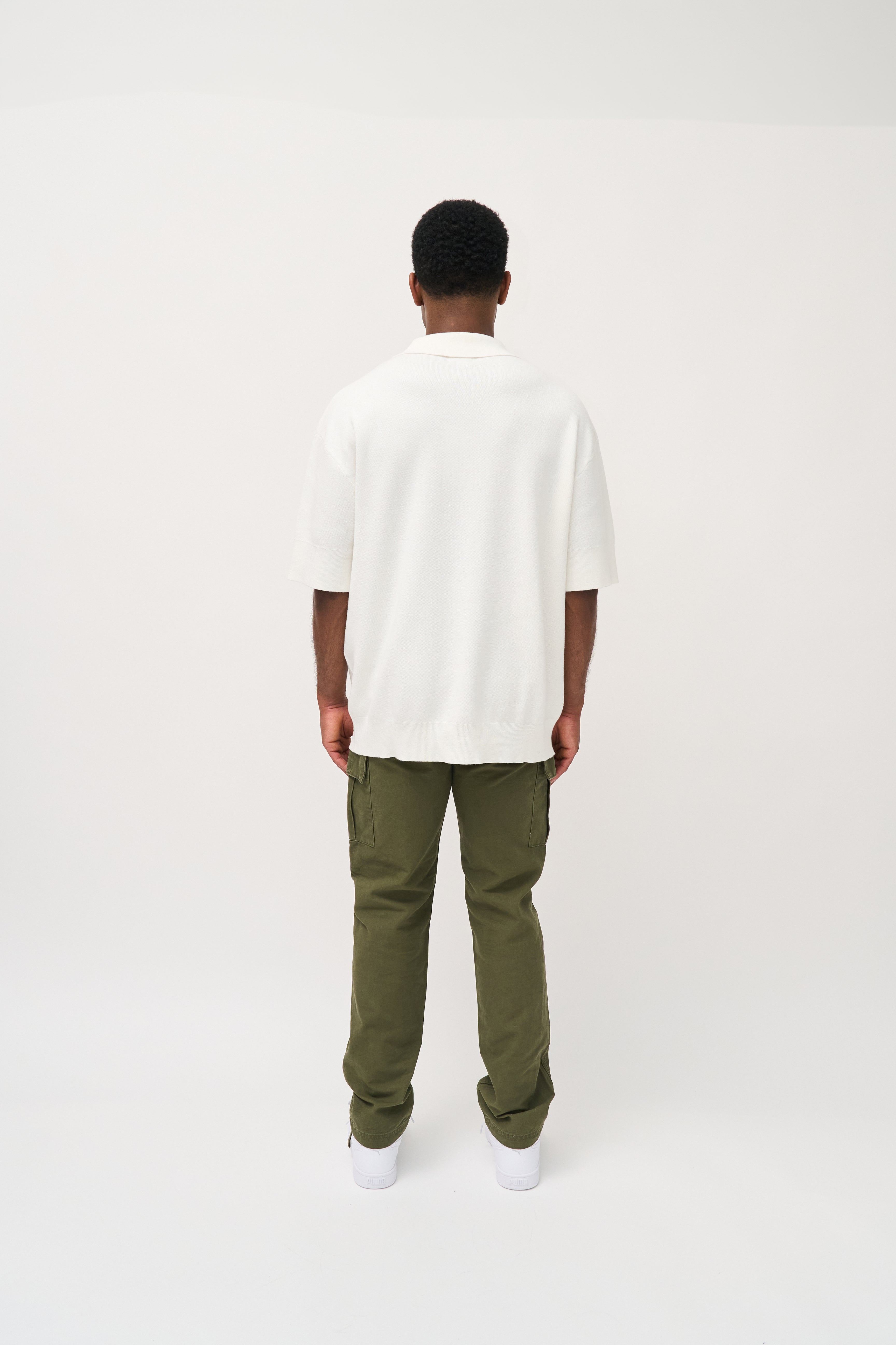 CLAYPIGEON EMBROIDERED KNITTED POLO